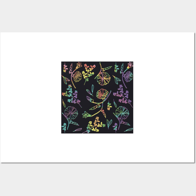 lowkey gay flower pattern Wall Art by goblinbabe